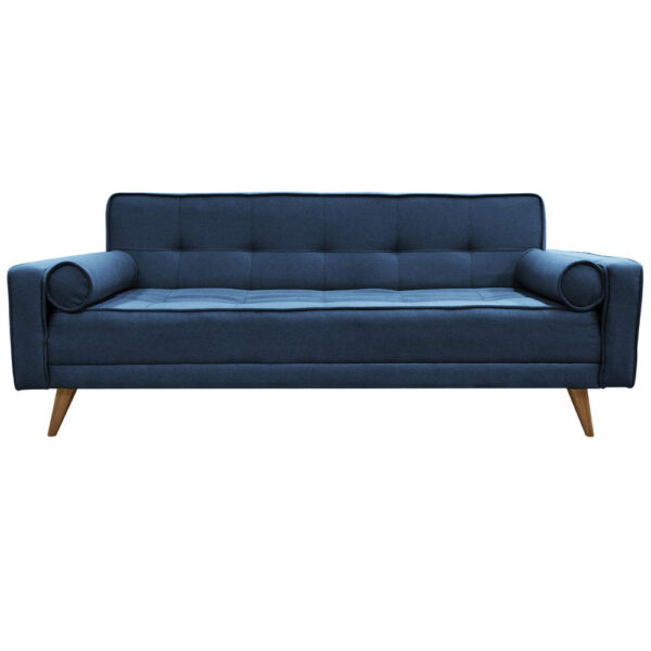 SOFA CAMA EXTRA 3 PUESTOS TELA AZUL