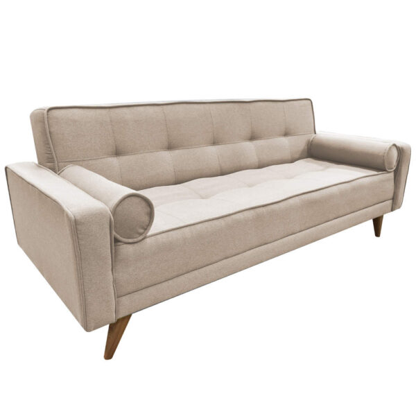 SOFA CAMA EXTRA 3 PUESTOS TELA BEIGE - Imagen 2