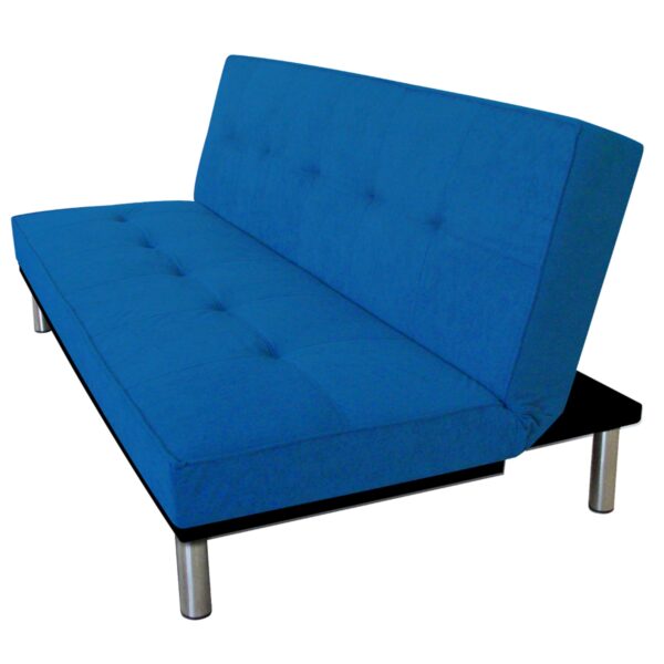 SOFA CAMA ASPEN 3 PUESTOS TELA AZUL - Imagen 2