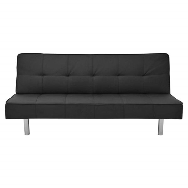 SOFA CAMA AVA 3 PUESTOS ECOCUERO NEGRO - Imagen 2