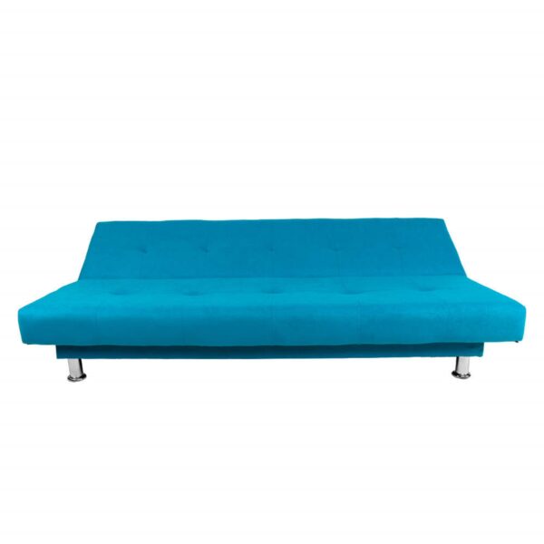 SOFA CAMA BASIC 3 PUESTOS TELA AZUL - Imagen 2