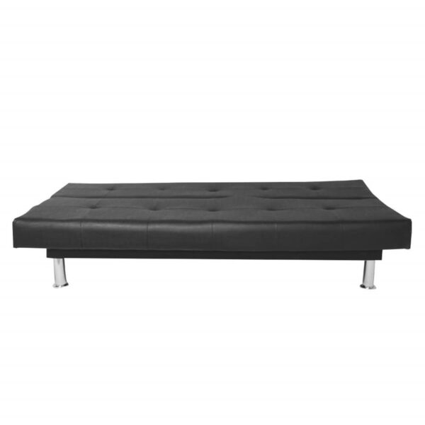 SOFA CAMA BASIC 3 PUESTOS ECOCUERO NEGRO - Imagen 4