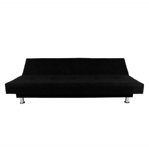 SOFA CAMA BASIC 3 PUESTOS TELA NEGRO - Imagen 3