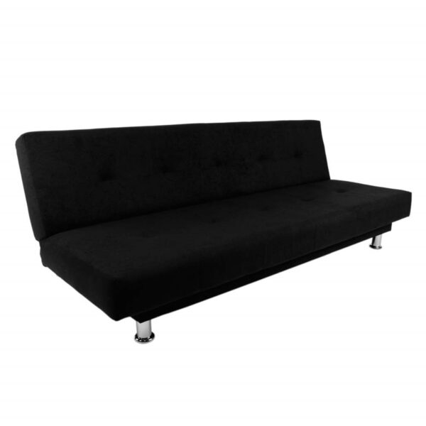 SOFA CAMA BASIC 3 PUESTOS TELA NEGRO - Imagen 2