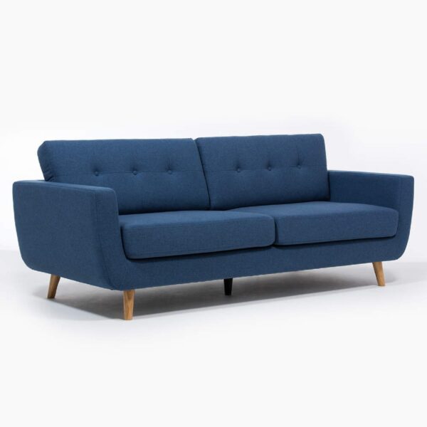 SOFA DELUXE 2 PUESTOS TELA AZUL