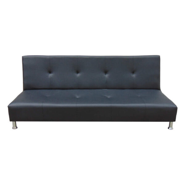 SOFA CAMA TANGO 3 PUESTOS ECOCUERO NEGRO - Imagen 2