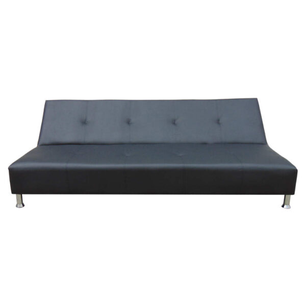 SOFA CAMA TANGO 3 PUESTOS ECOCUERO NEGRO - Imagen 3