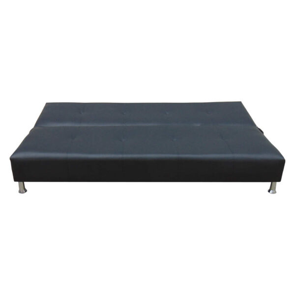 SOFA CAMA TANGO 3 PUESTOS ECOCUERO NEGRO - Imagen 4