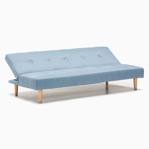 SOFA CAMA HARRY 3 PUESTOS TELA AZUL - Imagen 3