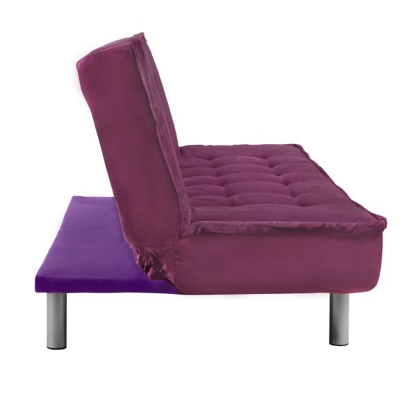 SOFA CAMA LOTTO 3 PUESTOS TELA MORADO - Imagen 3