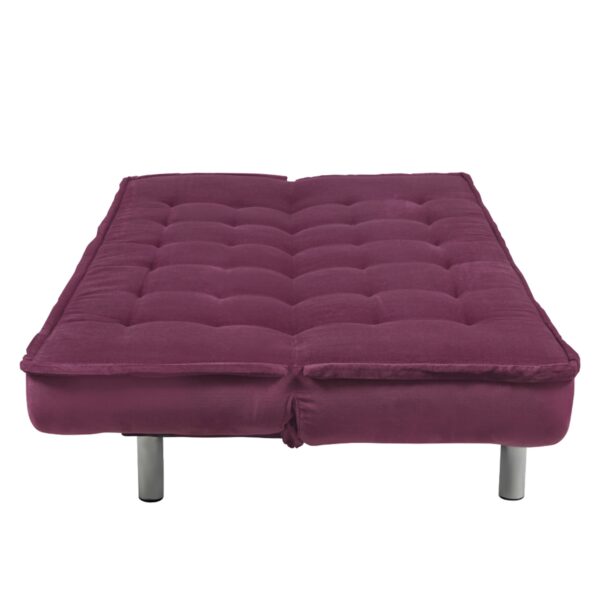 SOFA CAMA LOTTO 3 PUESTOS TELA MORADO - Imagen 4