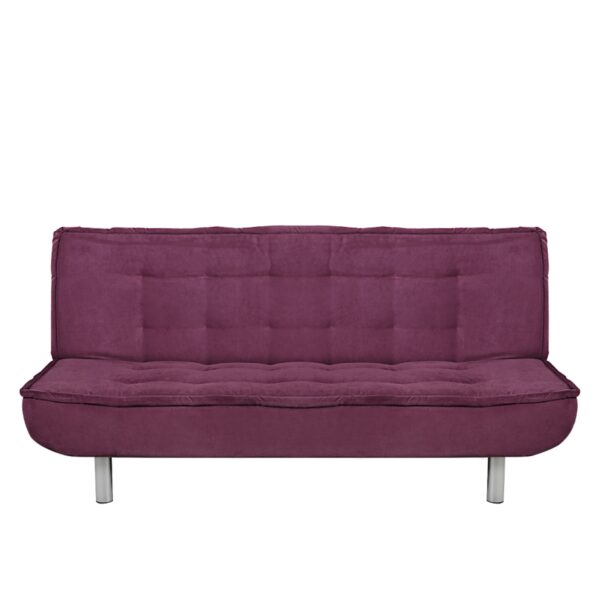 SOFA CAMA LOTTO 3 PUESTOS TELA MORADO - Imagen 2