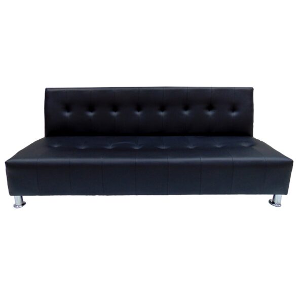 SOFA CAMA MASTER 3 PUESTOS ECOCUERO NEGRO - Imagen 3