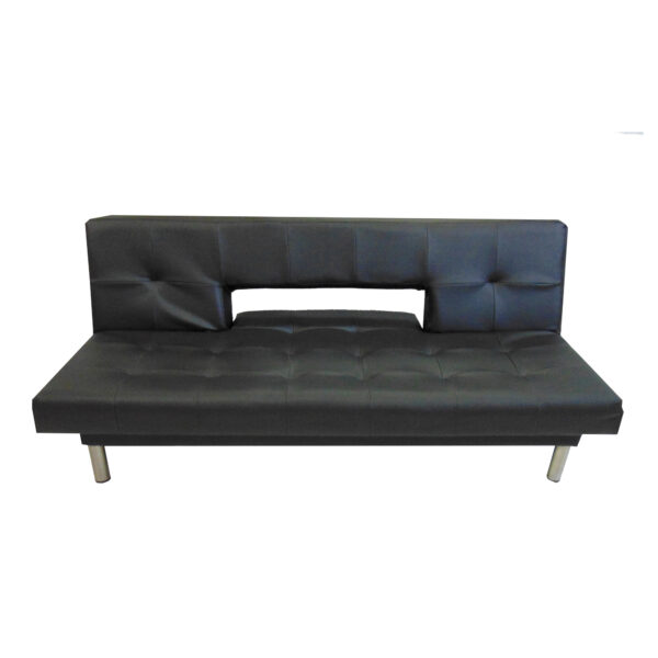 SOFA CAMA SPACE 3 PUESTOS ECOCUERO NEGRO