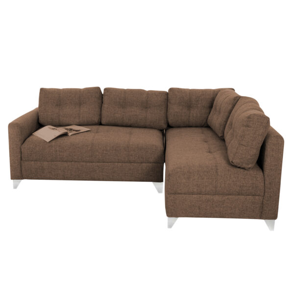 SOFA EN L EMERSON DERECHO TELA CAFE - Imagen 2