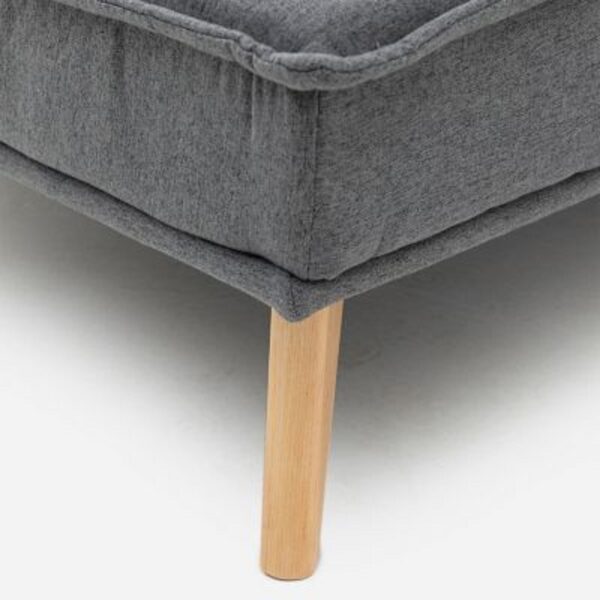 SOFA CAMA CHIC 3 PUESTOS TELA GRIS - Imagen 4