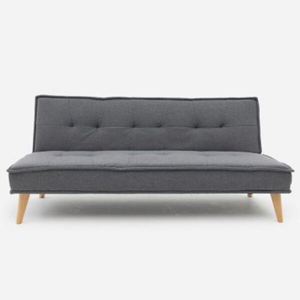 SOFA CAMA CHIC 3 PUESTOS TELA GRIS - Imagen 2