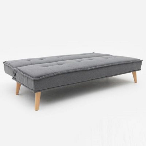 SOFA CAMA CHIC 3 PUESTOS TELA GRIS - Imagen 3