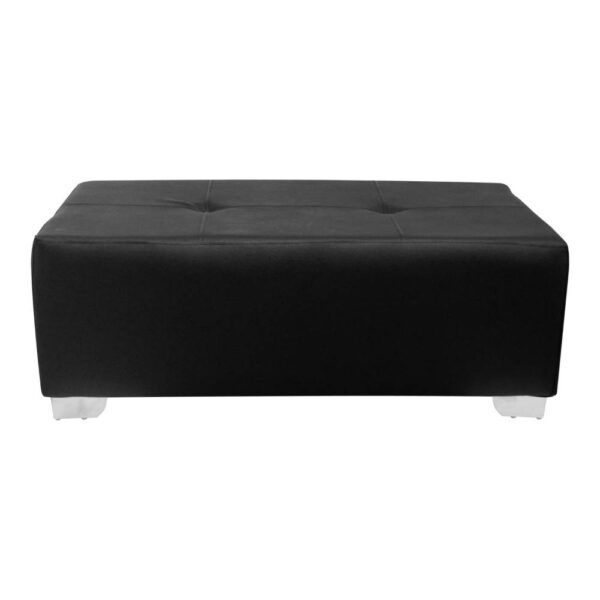PUFF BANCA DOMINO ECOCUERO NEGRO