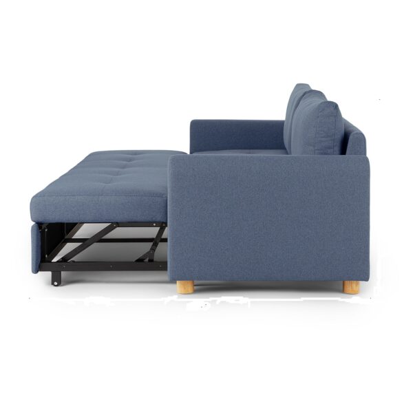 SOFA CAMA CAJON DOMINICA (160 CM) TELA AZUL - Imagen 2
