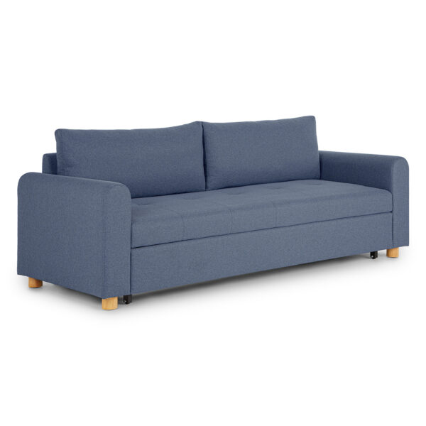 SOFA CAMA CAJON DOMINICA (160 CM) TELA AZUL - Imagen 4