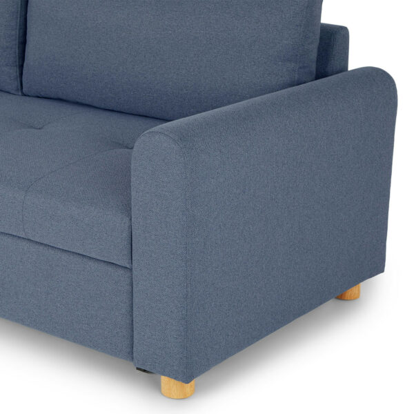 SOFA CAMA CAJON DOMINICA (160 CM) TELA AZUL - Imagen 7