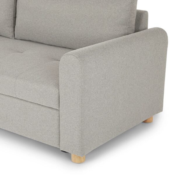 SOFA CAMA CAJON DOMINICA (160 CM) TELA GRIS CLARO - Imagen 6