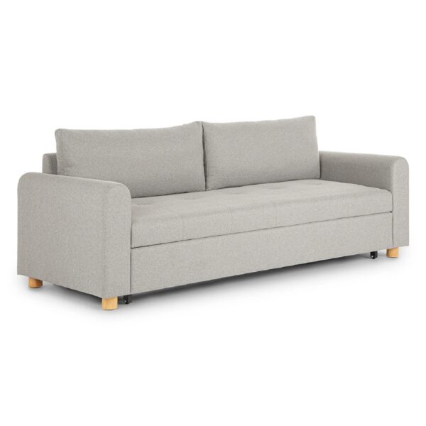 SOFA CAMA CAJON DOMINICA (160 CM) TELA GRIS CLARO - Imagen 3