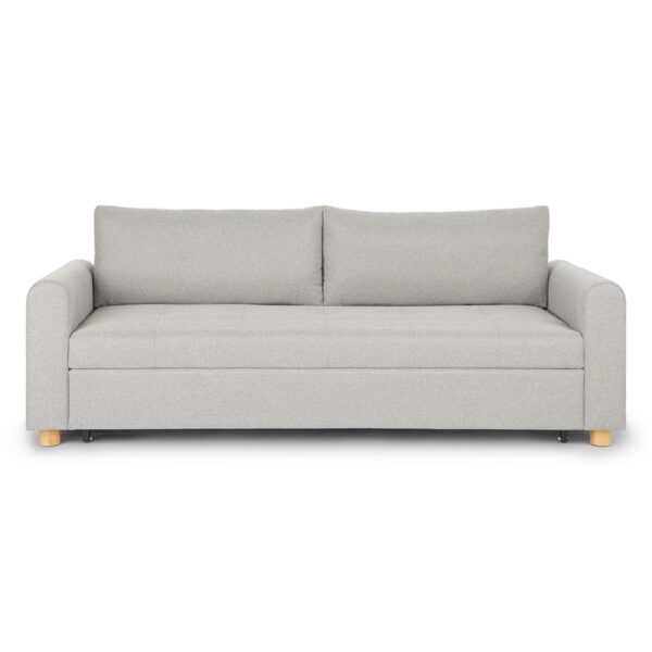 SOFA CAMA CAJON DOMINICA (160 CM) TELA GRIS CLARO - Imagen 2