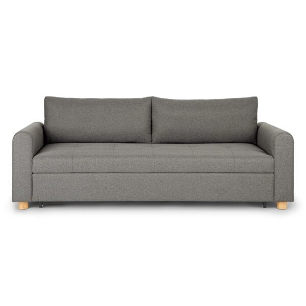 SOFA CAMA CAJON DOMINICA (140 CM) TELA GRIS OSCURO - Imagen 2