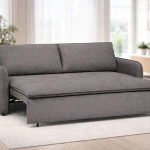 Sofa Cama Cajon Max 3 Puestos Tela Gris
