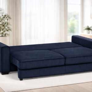 Sofa Cama Cajon Sam 3 Puestos Tela Azul